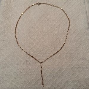 Gold Lariat Necklace